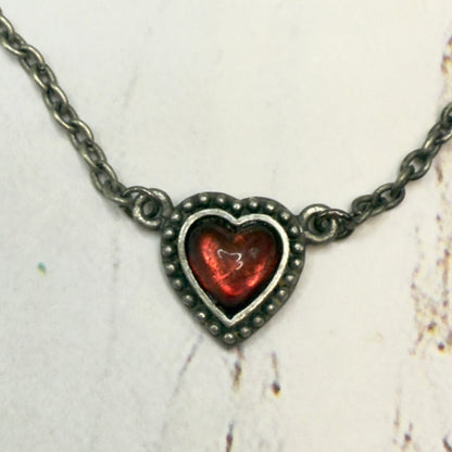 Red Enamel Heart Charm Doll Necklace• 18 Inch Fashion Doll Jewelry