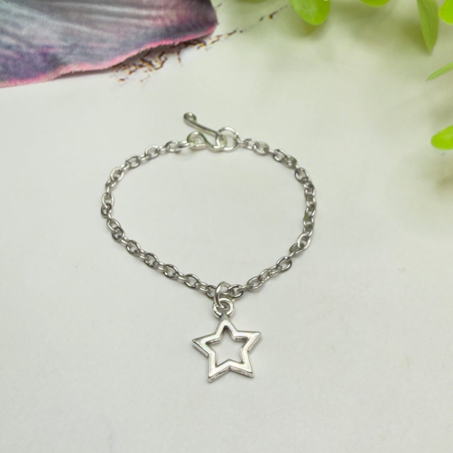 Open Work Silver Star Charm Doll Necklace for 16 Inch Fashion Doll