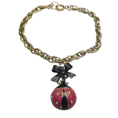 ✨Handmade Jewelry Designed to fit popular 17 to 20 cm (6 to 7 inch) Plushie Labubu Monster Dolls: add a stylish touch to your favorite plushie! ✨

Black Bow Pink Gold Lady Bug Pendant Necklace