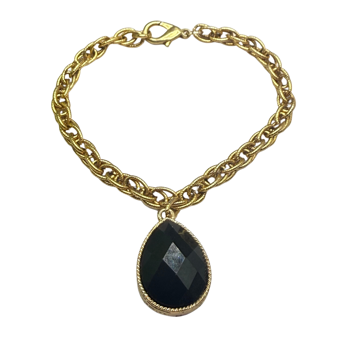 ✨Handmade Jewelry Designed to fit popular 17 to 20 cm (6 to 7 inch) Plushie Labubu Monster Dolls: add a stylish touch to your favorite plushie! ✨

Black Faceted Teardrop Pendant Gold Curb Chain Necklace