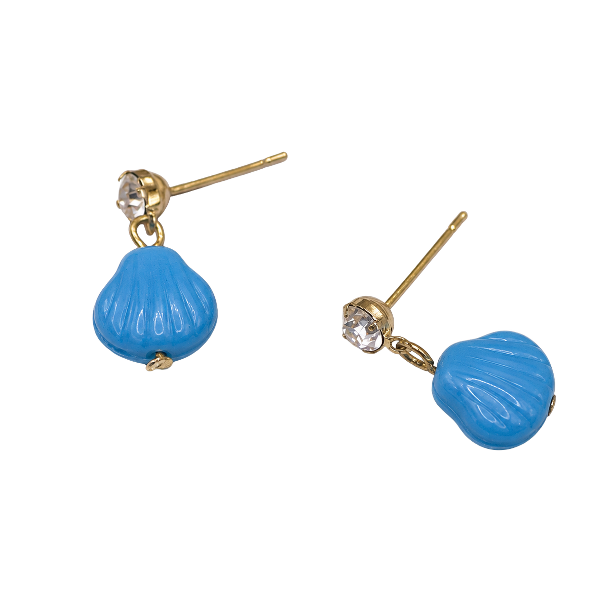 ✨Handmade Doll Jewelry Designed to Fit popular 18 Inch Fashion Dolls: add a little “Summer Fun ☀️ Beachy Style” to your favorite doll!✨

Enhance your 18-inch doll's style with these Blue Glass Shell Rhinestone Post Dangle Doll Earrings.