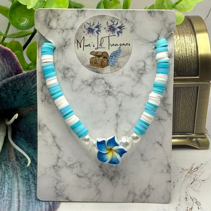 ✨Handmade Jewelry Designed to fit popular 17 to 20 cm (6 to 7 inch) Plushie Labubu Monster Dolls: add a stylish touch to your favorite plushie! ✨

Blue Plumeria Hawaiian Flower Acrylic Beaded Necklace