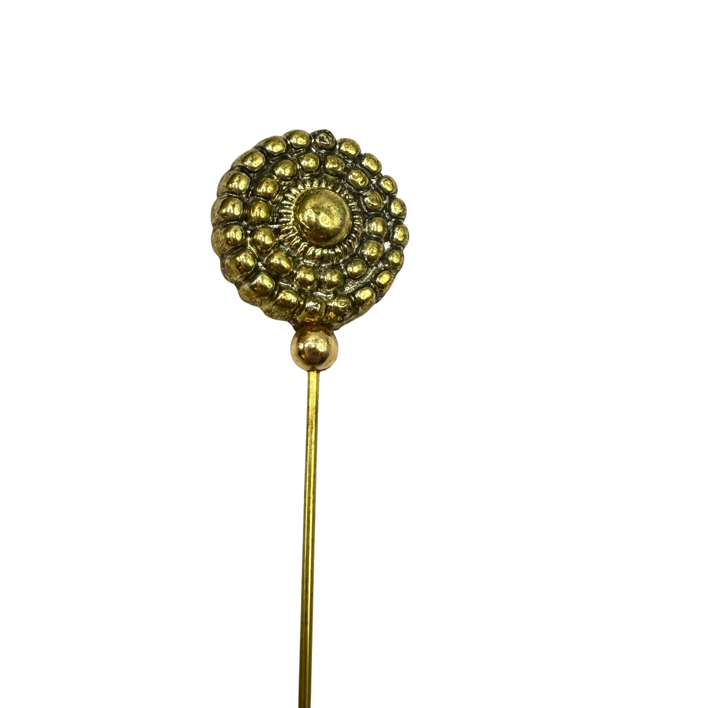 ✨ Handmade Vintage-Inspired Hatpin | Stick Pin | Hat Accessory | Sweater & Hijab Pin | Decorative Jewelry Gift for Her ✨

Brass Gold Tone Acrylic Circular Textured Beaded Pebbled Design Hatpin 
