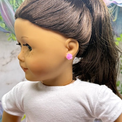 ✨Handmade Post Doll Earrings (Only fit 2mm drilled pierced ears) Designed to Fit popular 18 Inch Fashion Dolls: add a stylish touch to your favorite doll ✨

Bright Pink Rose Flower 2mm Post Doll Earrings