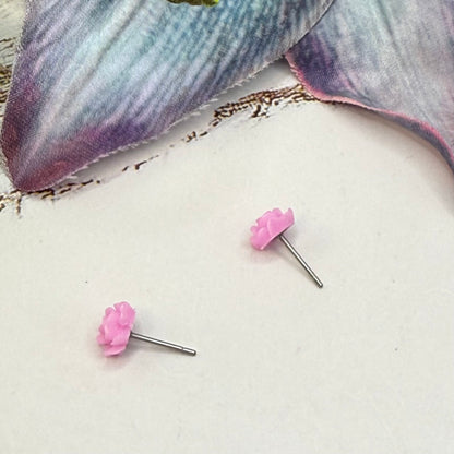 ✨ Handmade Doll Jewelry Designed to Fit popular 18 Inch Fashion Dolls: add a stylish touch to your favorite doll ✨

Bright Pink Rose Flower Post Doll Earrings