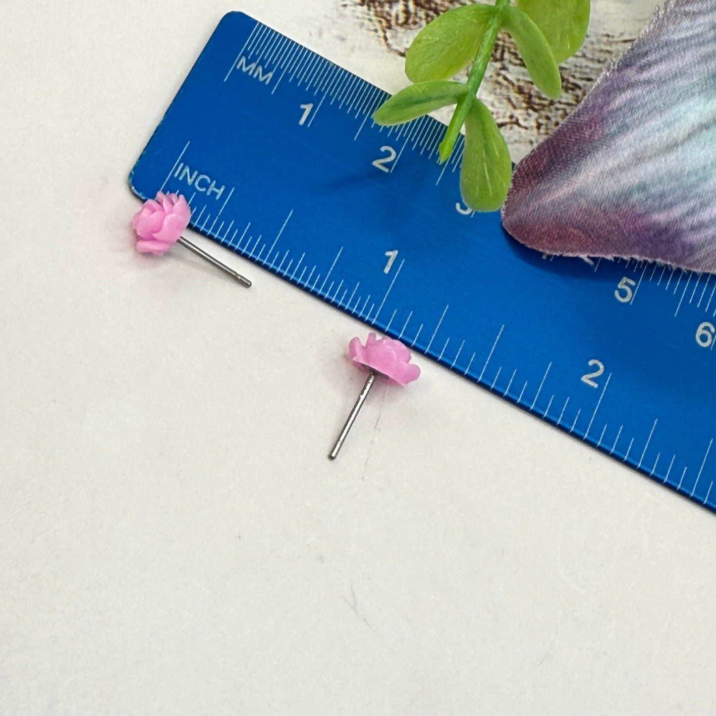 ✨ Handmade Doll Jewelry Designed to Fit popular 18 Inch Fashion Dolls: add a stylish touch to your favorite doll ✨

Bright Pink Rose Flower Post Doll Earrings