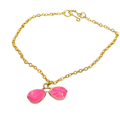 ✨Handmade Doll Jewelry Designed to Fit popular 18 Inch Fashion Dolls: add a little “Summer Fun 😎” to your favorite doll!✨

Bright Pink Sunglasses Charm Gold Chain Doll Necklace