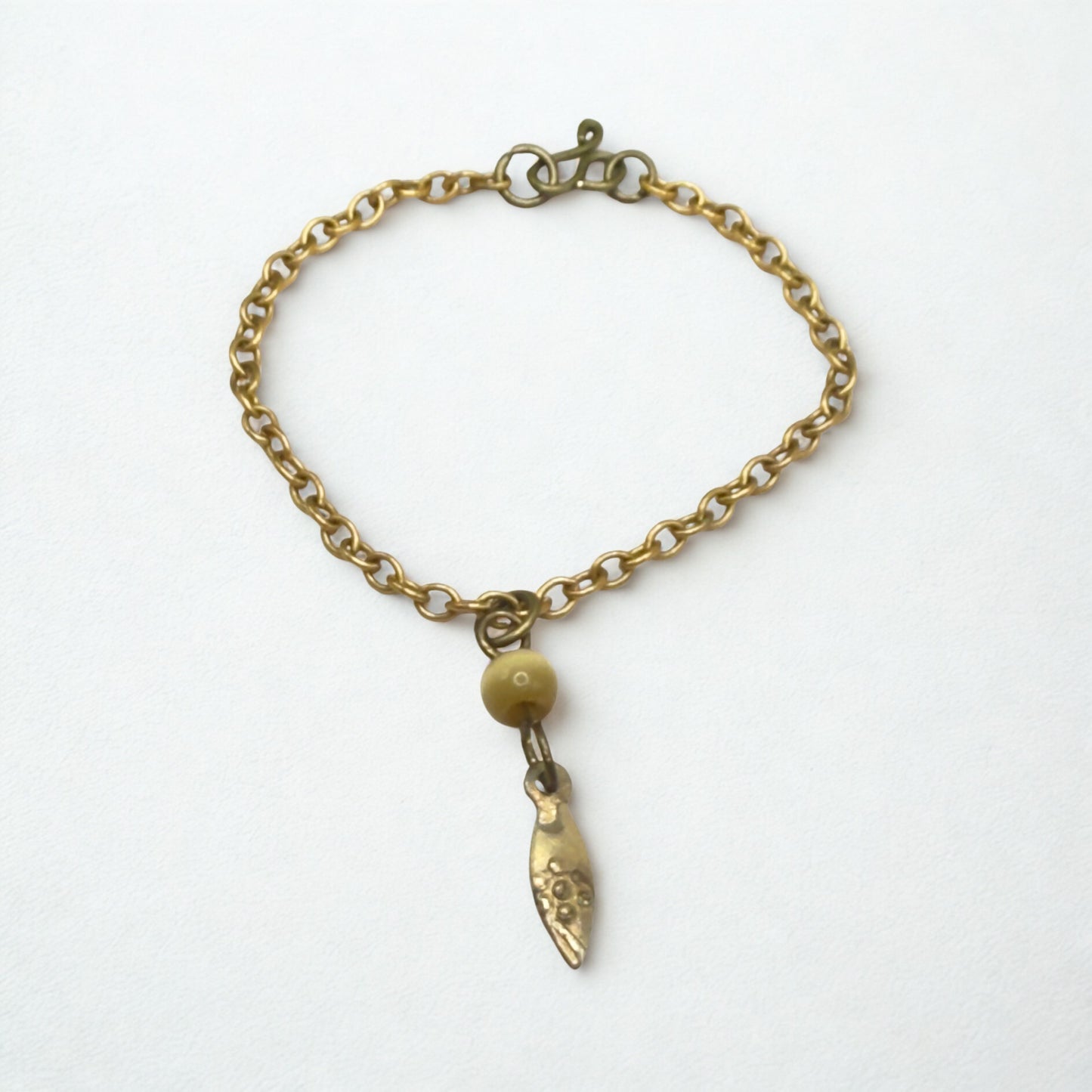 Brown Glass Gold Pendant Doll Necklace • 16 Inch Fashion Doll Jewelry