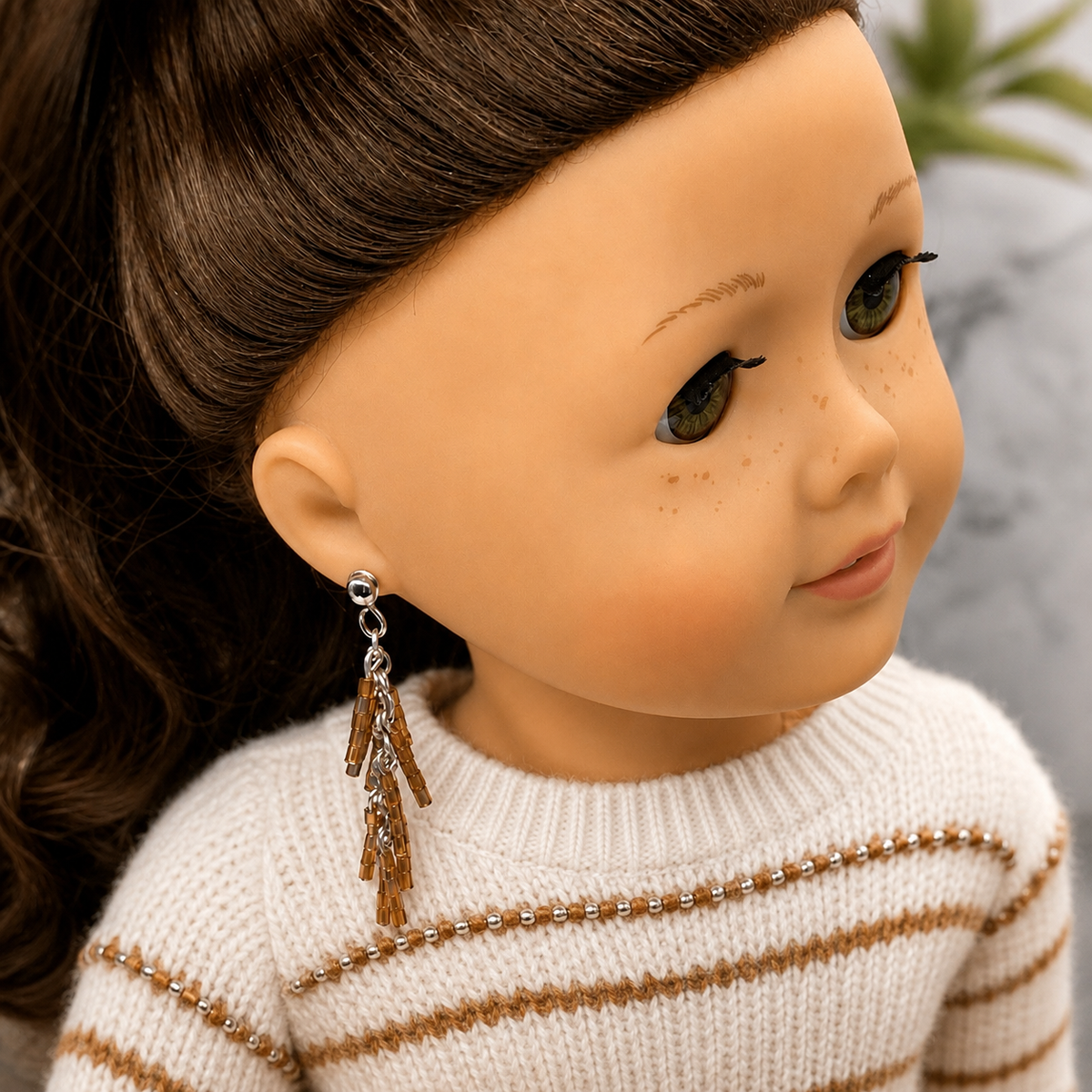 Yellow Amber Multi Dangle Doll Earrings DANGLE ONLY fits 18” American Girl Doll