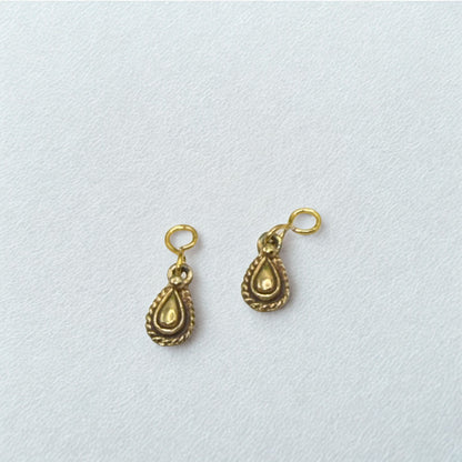 Gold Teardrop Doll Earrings DANGLE ONLY • 18 Inch Fashion Doll Jewelry