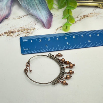 Copper Bronze Dangle Bib Style Doll Necklace & Earrings Set • 16 Inch Fashion Doll Jewelry
