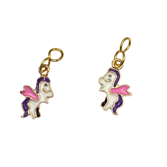 Unicorn Charm Doll Earring DANGLE ONLY •  Fits 2mm Post Earrings • 18” Fashion Doll Jewelry