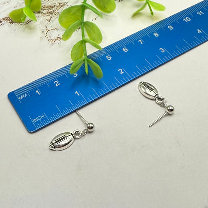 Silver Football Sports Charm Doll Earrings | for 18 Inch Fashion Doll
