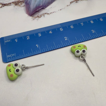 Keroppi Cute Frog Charm Necklace & Earrings Set • 18 Inch Fashion Doll Jewelry