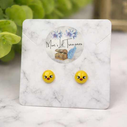 Yellow Chick Easter Post Doll Earrings • 18 Inch Fashion Doll Jewelry