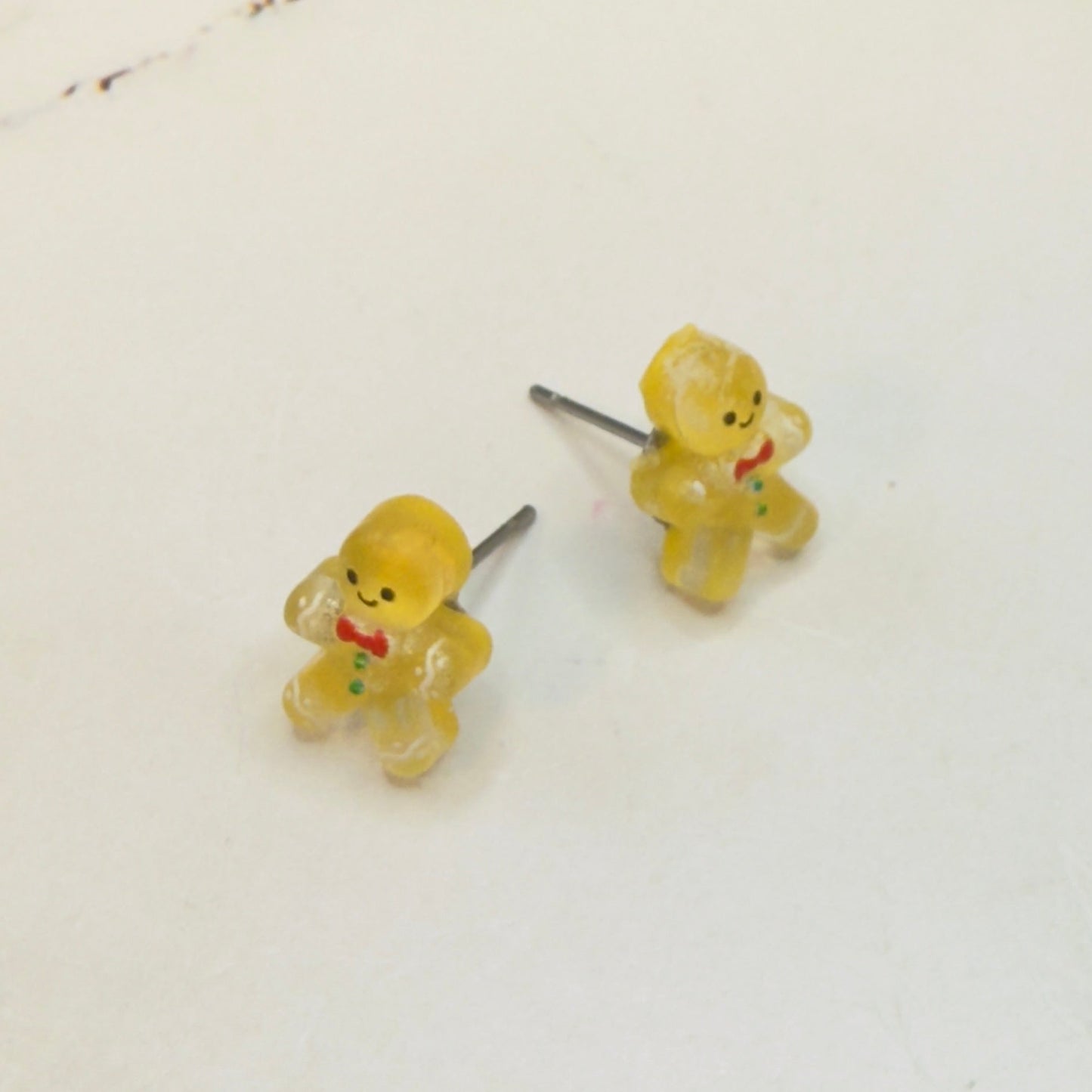 Gingerbread Man Christmas Post Doll Earrings • 18 Inch Fashion Doll Jewelry