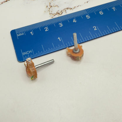 Christmas Reindeer Rudolph Post Doll Earrings • 2mm Post for 18 Inch Fashion Doll