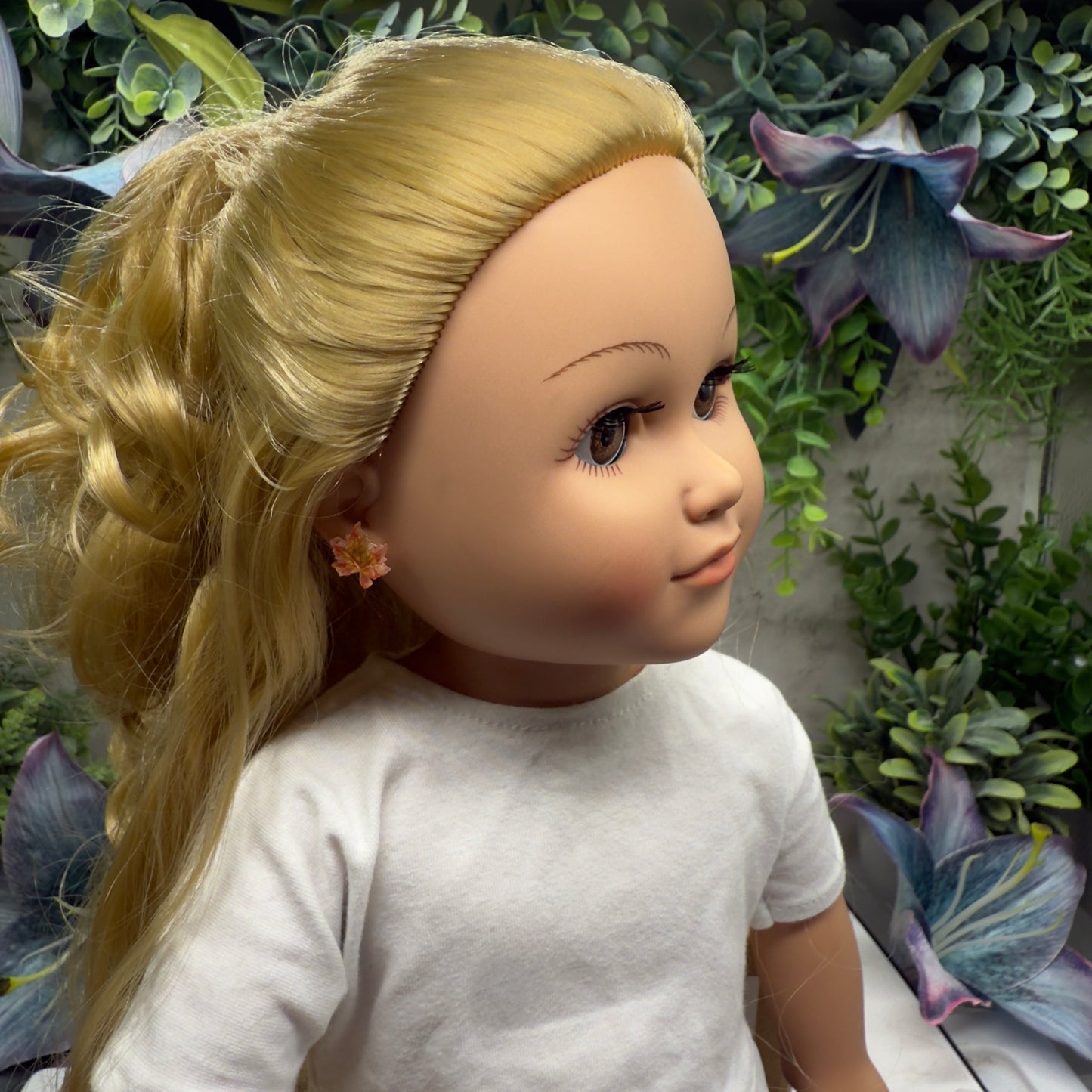 Autumn Fall Maple Leaf Doll Earrings • 18 Inch Fashion Doll Jewelry