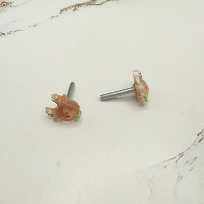 Christmas Reindeer Rudolph Post Doll Earrings • 2mm Post for 18 Inch Fashion Doll