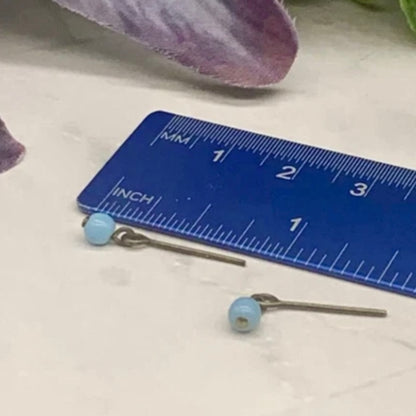 Turquoise Blue Glass Drop Dangle Doll Earrings • 16 Inch Fashion Doll Jewelry