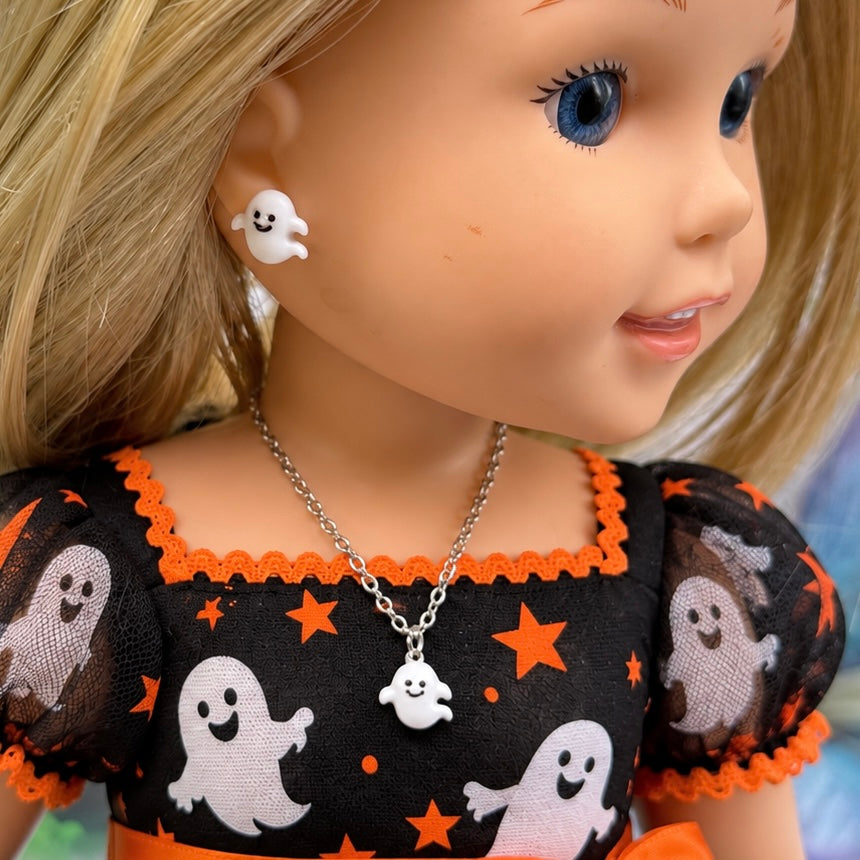 Ghost Doll Earrings and Necklace Set | for 14 Inch Fashion Doll • Wellie Wisher