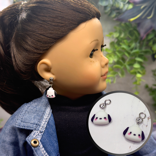 Kuromi Sanrio Dog Charm Doll Earring DANGLE ONLY • 18” Fashion Doll Jewelry