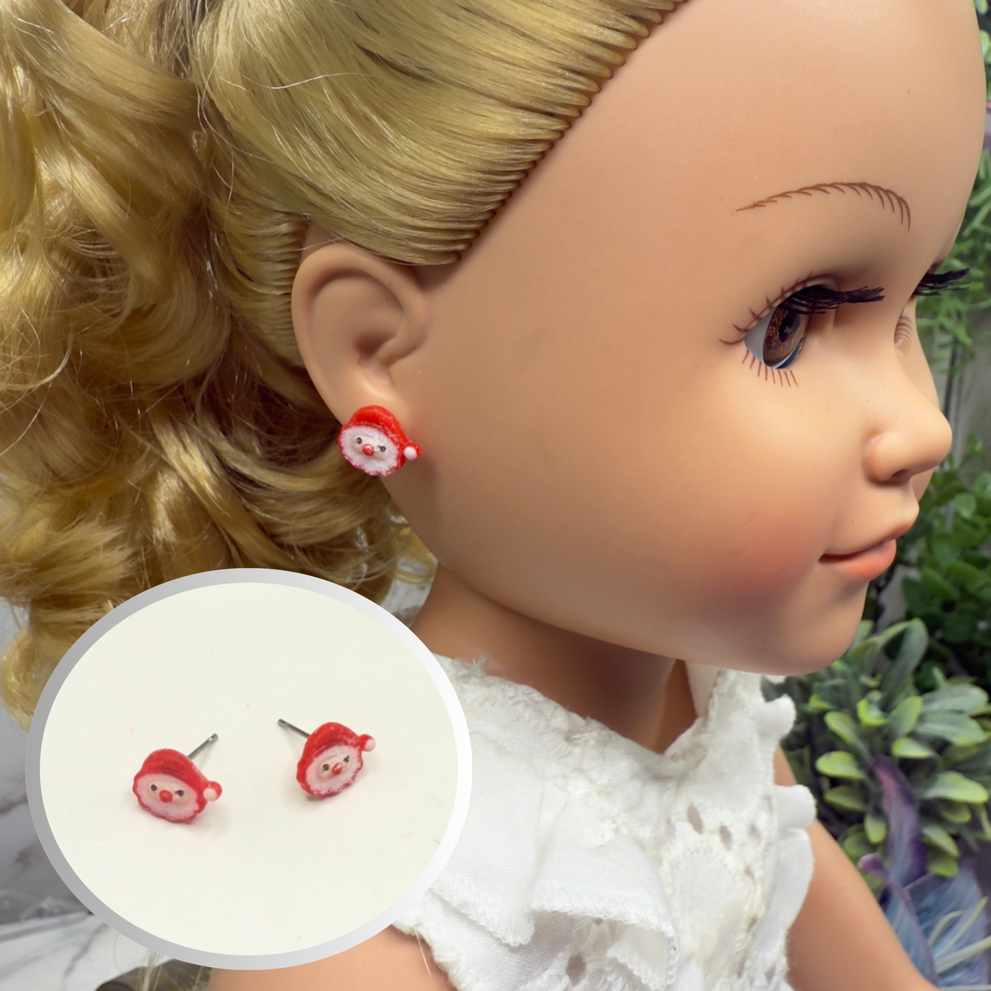 Santa Post Doll Earrings  • 18 Inch Fashion Doll Jewelry