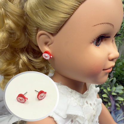 Santa Post Doll Earrings  • 18 Inch Fashion Doll Jewelry