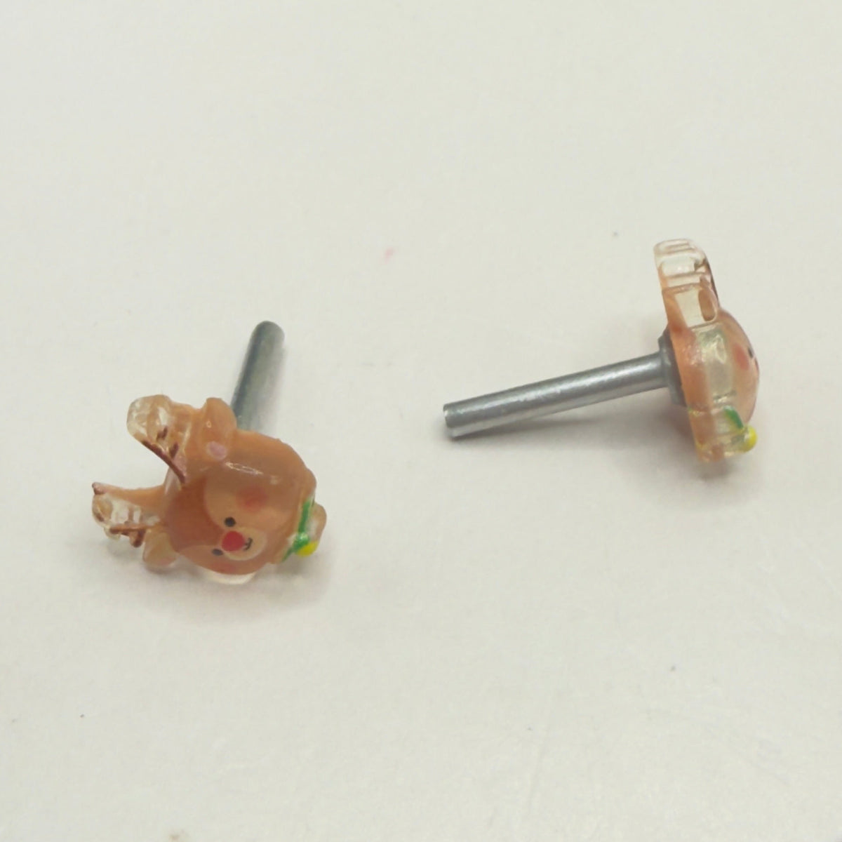 ✨Handmade Post Doll Earrings (Only fit 2mm drilled pierced ears) for 18-Inch Fashion Dolls-  American Girl • Our Generation • Journey Girls • My Life As • Adora • and more! ✨

Christmas Reindeer Rudolph Post Doll Earrings