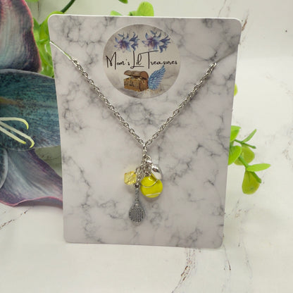 Love Tennis Multi Charm Silver Doll Necklace • 18 Inch Fashion Doll Jewelry