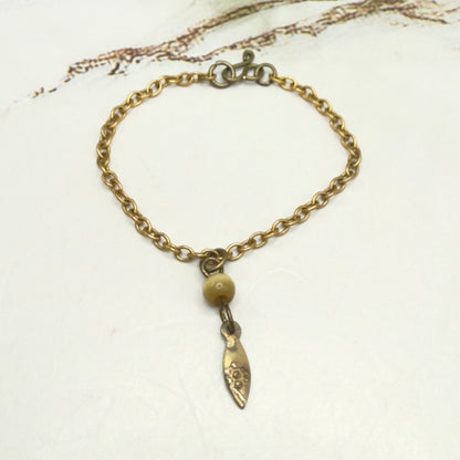 Brown Glass Gold Pendant Doll Necklace • 16 Inch Fashion Doll Jewelry