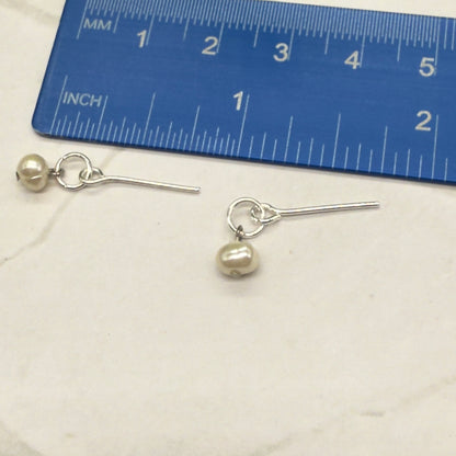 Silver Hoop & Pearl Dangle Doll Earrings • 16 Inch Fashion Doll Jewelry