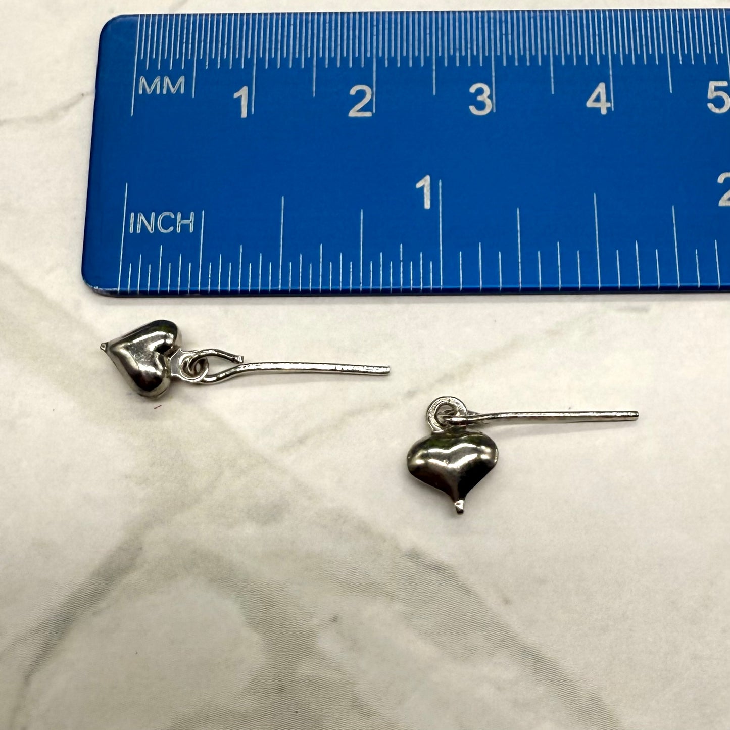 Silver Heart Dangle Doll Earrings • 16 Inch Fashion Doll Jewelry