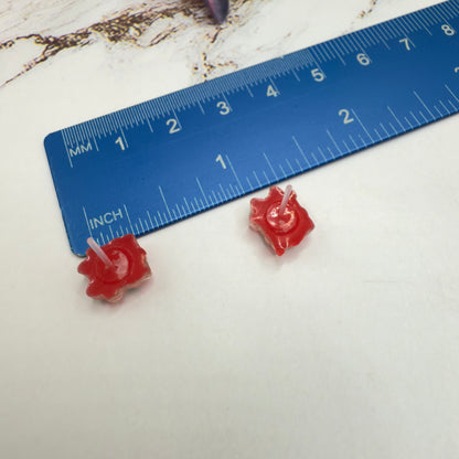 Red Green Christmas Present Gift Silicone Post Doll Earrings • 18 Inch Fashion Doll Jewelry
