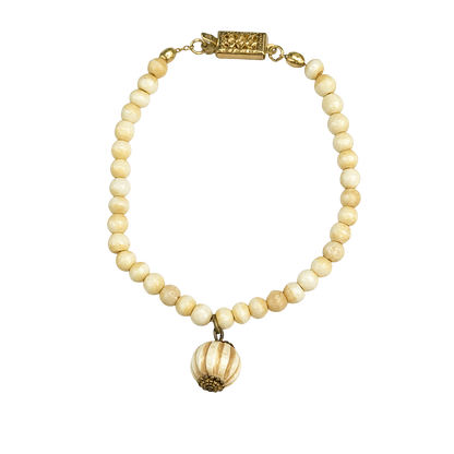 Off White Cream Color Beaded Pendant Doll Necklace •18 Inch Fashion Doll Jewelry