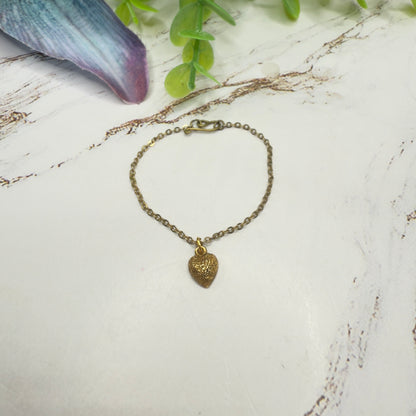 Gold Heart Charm Doll Necklace • 14 Inch Fashion Doll Jewelry