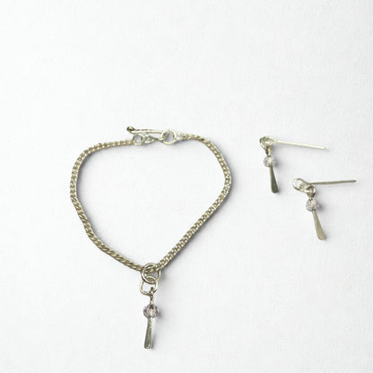 Silver & Clear Crystal Dangle Doll Necklace & Earrings • 16 Inch Fashion Doll Jewelry