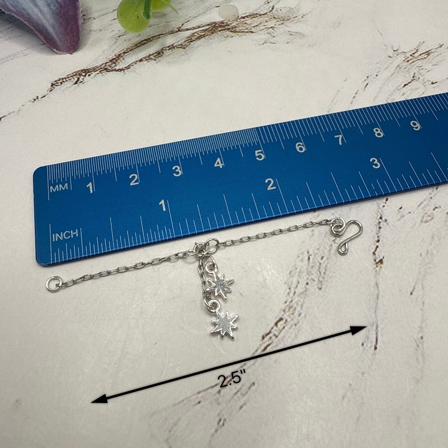 Silver Star Dangle Necklace & Earrings Set • 10-12 Inch Fashion Doll Jewelry 1:6