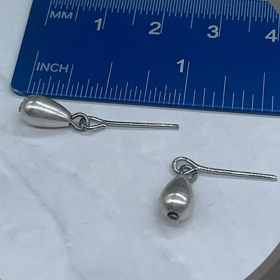 Silver Teardrop Dangle Doll Earrings • 16 Inch Fashion Doll Jewelry