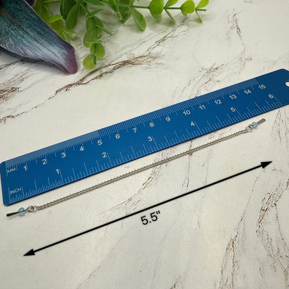 Light Blue Crystal Silver Dangle Wrap Layer Style Doll Necklace / Belt & Earrings • 10-12 Inch Fashion Doll Jewelry 1:6