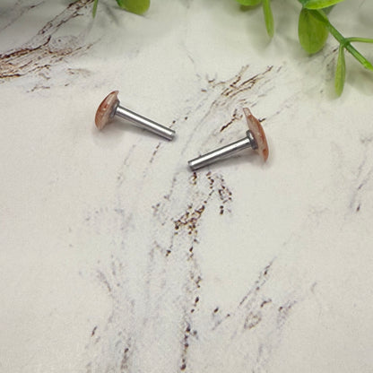 Golden Autumn Fall Leaf Post Doll Earrings • 2mm Post for 18 Inch Fashion Doll