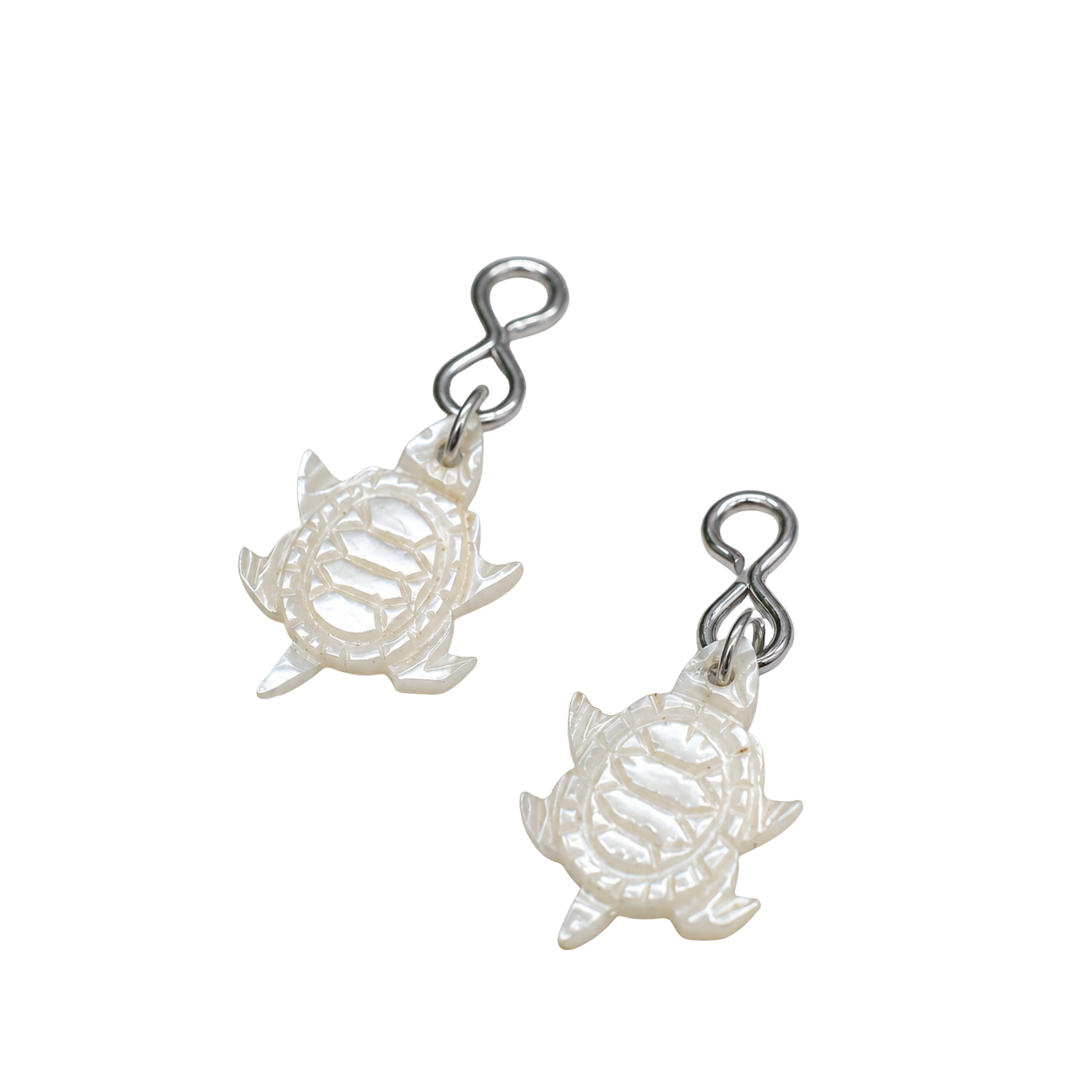 MOP Turtle Design Doll Earring DANGLE ONLY • 18” Doll Jewelry