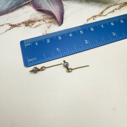 Gray Glass Crystal Beaded Doll Necklace & Earrings • 16 Inch Fashion Doll Jewelry