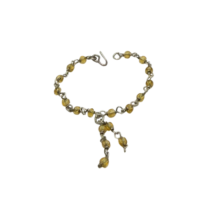 Golden Yellow Beaded Tassel Style Doll Necklace • 16 Inch Fashion Doll Jewelry