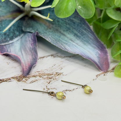 Yellow Iridescent Pearl Doll Earrings • 16 Inch Fashion Doll Jewelry