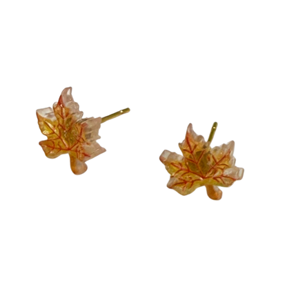 Autumn Fall Maple Leaf Doll Earrings • 18 Inch Fashion Doll Jewelry