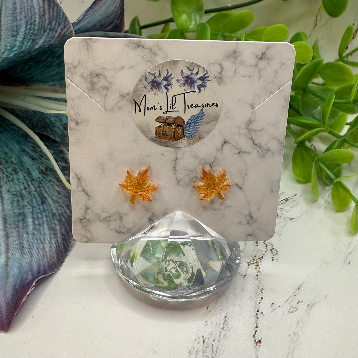 Autumn Fall Maple Leaf Doll Earrings • 18 Inch Fashion Doll Jewelry