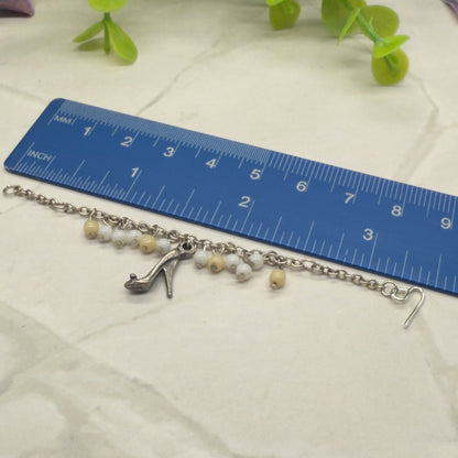 High Heel Pump Pendant Beaded Dangle Doll Necklace • 16 Inch Fashion Doll Jewelry