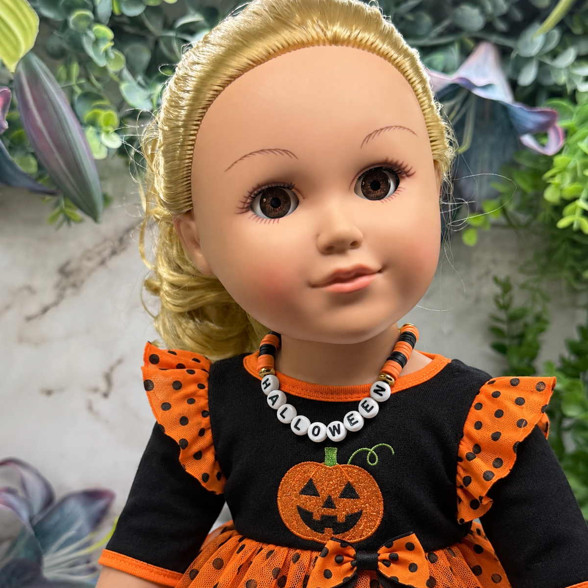 Halloween Plastic Beaded Doll Necklace | for 18 Inch Fashion Doll