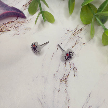 Spider Web Halloween Stud Doll Earrings• 18 Inch Fashion Doll Jewelry